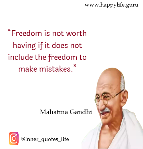 mahatma gandhi quotes on freedom